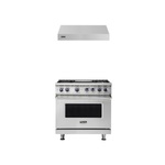 Viking 2-Piece Kitchen Package with VGR73624GSS 36″ Gas Range and VWH536121SS 36″ Wall Hood