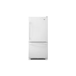 Amana ABB1924BRW 29" Bottom Freezer with 18 cu. ft. Storage Capacity, Humidity-Controlled Garden Fresh™ Crisper Bins, Reversible Door Swing (White)