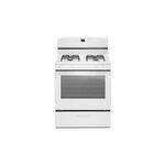 Amana AGR6303MMW 30" Freestanding Gas Range with 4 Sealed Burners, 5.1 cu. ft. Oven Capacity, Broiler Drawer, SpillSaver Upswept Cooktop (White)