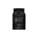 Amana AGR6603SFB 30" Gas Range with 4 Sealed Burners, 5.0 cu. ft. Oven Capacity, Self Clean Oven, Sabbath Mode (Black)