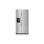 Amana ASI2575GRS 36" Side-by-Side Refrigerator with 25 cu. ft. Storage Capacity, Electronic Temperature Controls, Glass Shelves (Black On Stainless)