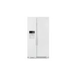 Amana ASI2575GRW 36" Side-by-Side Refrigerator with 25 cu. ft. Storage Capacity, Electronic Temperature Controls, Glass Shelves (White)