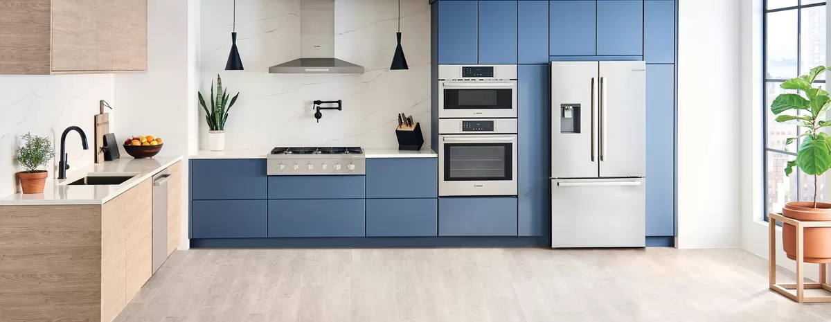 Bosch Blue Panel Kitchen