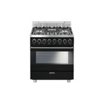 Smeg C30GGNU 30" Freestanding Gas Range with 5 Burners, 3.55 cu. ft. Oven Capacity, in Black