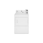 Whirlpool CEM2745FQ 27" Commercial Super Capacity Electric Dryer with 7.4 cu. ft. Capacity, Factory Installed Coin Slide and Coin Box in White