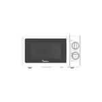 Impecca CM-0770 18" Retro Countertop Microwave with 0.7 cu. ft. Capacity, 700 Watts Cooking Power, Retro Mechanical Controls (White)