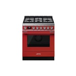 Smeg CPF30UGGR 30" Portofino Series All-Gas Range with 3.6 cu. ft. Oven Capacity, 4 Burners, Convection  (Red)