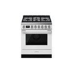 Smeg CPF30UGGWH 30" Portofino Series All-Gas Range with 3.6 cu. ft. Oven Capacity, 4 Burners, Convection  (White)