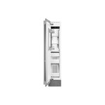 Smeg FZU18LX 18" Built-In Column Freezer with 8.22 cu. ft. Total Capacity, Fast Freezing, LED Lighting and Automatic Ice Maker in Stainless Steel