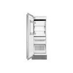 Smeg FZU30LX 30" Built-In Column Freezer with 15.9 cu. ft. Total Capacity, Fast Freezing, Incandescent Lighting and Automatic Ice Maker in Stainless Steel