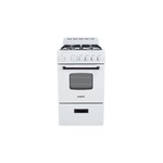 Avanti GR2011CW 20" Freestanding Gas Range with 4 Sealed Burners, 2.1 cu. ft. Oven Capacity, Storage Drawer (White)