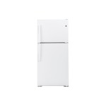 GE GTE19JTNRWW 30" Top Freezer Refrigerator with 19.2 Cu. Ft. Capacity, ENERGY STAR Rated, LED Lighting and Sliding Deli Drawer (White)