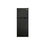 Haier HA10TG21SB 24" Top Mount Refrigerator with 2 Spill Proof Glass Shelves, Gallon Storage, Clear Humidity Crisper, LED Lighting (Black)