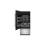 JennAir JB36NXFXLE 36" Fully Integrated Built-In Bottom Freezer with 20.86 cu. ft. Total Capacity, and Obsidian Interior in Panel Ready (Left Hinge)