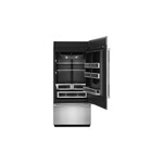 JennAir JB36NXFXRE 36" Fully Integrated Built-In Bottom Freezer with 20.86 cu. ft. Total Capacity, and Obsidian Interior in Panel Ready (Right Hinge)