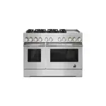 JennAir JDRP548HL 48" RISE Professional Dual Fuel Range with 6.3 cu. ft. Total Oven Capacity, 6 Burners, Griddle, Dual-Stacked  PowerBurners, in Stainless Steel