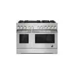 JennAir JDRP648HL 48" RISE Smart Dual Fuel Professional Range with 6.3 cu. ft. Total Capacity, 6 Burners, Grill, Dual-Fan Convection and Sabbath Mode in Stainless Steel