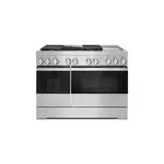 JennAir JDRP748HM 48" NOIR Dual Fuel Professional Range with 4 Sealed Burners, Griddle, Grill, 6.3 cu. ft. Total Oven Capacity, Dual-Fan True Convection, in Stainless Steel