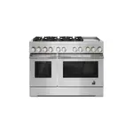 JennAir JDSP548HL RISE 48" Dual Fuel Professional Range with 6 Burners, Chrome-Infused Griddle, Steam Assist, Dual-Fan True Convection, Smooth Close Door, in Stainless Steel