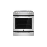 JennAir JES1450ML 30" RISE Electric Slide-In Range with 5 Elements, 6.8 cu. ft. Oven Capacity, Die-Cast Metal Knobs, Baking Drawer, Air Fry, AquaLift Self-Cleaning Technology, in Stainless Steel