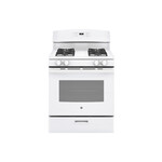 GE JGBS60DEKWW 30" Freestanding Gas Range with 4 Burners, 4.8 cu. ft. Oven Capacity and Broiler Drawer  (White)