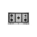 JennAir JGC3536GS 36" Gas Cooktop with 5 Burners, 20000 BTU Dual Stacked PowerBurner, Flame-Sensing Re-ignition, and White LED Burner Indicator, in Stainless Steel