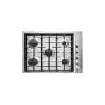 JennAir JGC7530BS 30" Euro-Style Gas Cooktop with 5 Sealed Burners, 18000 BTU Brass PowerBurner, Simmer Burner, and Infinite Burner Control Settings, in Stainless Steel