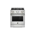 JennAir JGRP430HL 30" RISE Gas Professional Range with 4 Sealed Burners, 4.1 cu. ft. Oven Capacity, Smart Integration, CustomClean with Automatic Lock, Sabbath Mode, in Stainless Steel