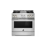 JennAir JGRP536HL 36" RISE Smart Gas Range with 4 Sealed Burners, 5.1 Cu. Ft. Oven Capacity, Remote Access, Halo-Effect Knobs, Chrome-Infused Griddle, in Stainless Steel