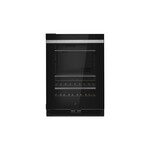 JennAir JUBFL242HM 24" NOIR Under Counter Beverage Center with Dual Temperature Zones, UV-Resistant Thermal Glass, in Black (Left Hinge)