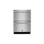 JennAir JUDFP242HL 24" RISE Double Drawer Refrigerator with 4.7 cu. ft. Capacity, Obsidian Interior and Smooth Close Drawers in Stainless Steel