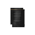 JennAir JUGFR242HX 24" Under Counter Glass Door Refrigerator with 5.2 cu. ft. Capacity, Obsidian Interior and LED Lighting in Panel Ready (Right Hinge)