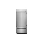 KitchenAid KBB306ESS 36" Built-In Bottom Freezer Refrigerator with 20.9 cu. ft. Storage Capacity, Automatic Ice Maker, Adjustable Spill-Resistant Glass Shelves in Stainless Steel (Left Hinge)