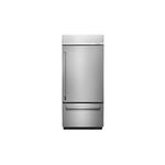 KitchenAid KBB306ESS 36" Built-In Bottom Freezer Refrigerator with 20.9 cu. ft. Storage Capacity, Automatic Ice Maker, Adjustable Spill-Resistant Glass Shelves in Stainless Steel (Right Hinge)