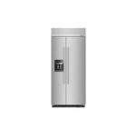 KitchenAid KBSD706MPS 36" Built-in Side-By-Side Refrigerator with 20.8 cu. ft. Capacity, Exterior Ice and Water Dispenser and ExtendFresh Plus Temperature Management System in Stainless Steel with PrintShield Finish