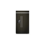 KitchenAid KBSD708MBS 48" Built-in Side-By-Side Refrigerator with 29.4 cu. ft. Capacity, Exterior Ice and Water Dispenser and ExtendFresh Plus Temperature Management System (Black Stainless Steel with PrintShield Finish)