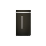 KitchenAid KBSN708MBS 48" Built-in Side-By-Side Refrigerator with 30 cu. ft. Capacity, Under-Shelf Prep Zone and ExtendFresh Plus Temperature Management System (Black Stainless Steel with PrintShield Finish)