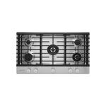 KitchenAid KCGS956ESS 36" Gas Cooktop with 5 Sealed Burners, 20000 BTU Heating Power, LP Conversion Kit Included in Stainless Steel