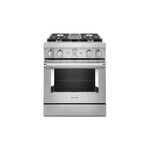 KitchenAid KFDC500JSS 30" Smart Commercial-Style Dual Fuel Range with 4 Burners, 4.1 Cu. Ft. Capacity and Even-Heat True Convection (Stainless Steel)