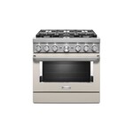 KitchenAid KFDC506JMH 36" Smart Commercial-Style Dual Fuel Range with 6 Burners, 5.1 Cu. Ft. Capacity and Even-Heat True Convection (Milkshake)