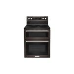 KitchenAid KFED500EBS 30" Freestanding Electric Range with 5 Elements, 6.7 Cu. Ft. Capacity and Even-Heat True Convection (Black Stainless Steel with PrintShield Finish)