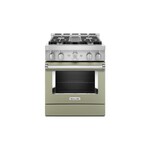 KitchenAid KFGC500JAV 30" Smart Commercial-Style Gas Range with 4 Burners, 4.1 Cu. Ft. Capacity and Even-Heat True Convection (Avocado Cream)