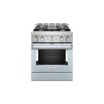 KitchenAid KFGC500JMB 30" Smart Commercial-Style Gas Range with 4 Burners, 4.1 Cu. Ft. Capacity and Even-Heat True Convection (Misty Blue)