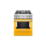 KitchenAid KFGC500JYP 30" Smart Commercial-Style Gas Range with 4 Burners, 4.1 Cu. Ft. Capacity and Even-Heat True Convection (Yellow Pepper)