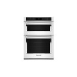 KitchenAid KOEC530PWH 30" Built-In Combination Microwave Wall Oven with 6.4 cu. ft. Total Capacity, Air Fry Mode and Even-Heat True Convection (White)