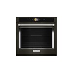 KitchenAid KOSE900HBS 30" Smart Built-In Single Wall Oven with 5 cu. ft. Capacity, True Convection, Self-Cleaning and Powered Attachments (Black Stainless Steel with PrintShield Finish)