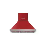 Smeg KPF30URD 30" Portofino Series Wall Mount Range Hood with 600 CFM, 2 LED Lights, 3 Aluminum Grease Filters  (Red)