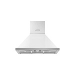 Smeg KPF30UWH 30 inch Portofino Series Wall Mount Range Hood with 600 CFM, 2 LED Lights, 3 Aluminum Grease Filters  (Whtie)