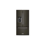 KitchenAid KRFC704FBS 36" Counter-Depth French Door Refrigerator with 23.8 cu. ft. Capacity, Preserva Food Care System and Exterior Ice and Water Dispenser (Black Stainless Steel with PrintShield Finish)