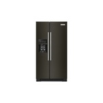 KitchenAid KRSC700HBS 36" Counter-Depth Side-By-Side Refrigerator with 19.8 cu. ft. Capacity, Exterior Ice and Water Dispenser, PrintShield Finish and Preserva Food Care System  (Black Stainless Steel with PrintShield Finish)